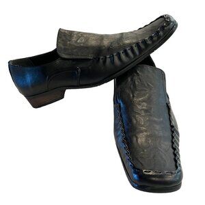 Divis Rocker Goth Square Toe Loafers Made in Nepal Vegan Leather